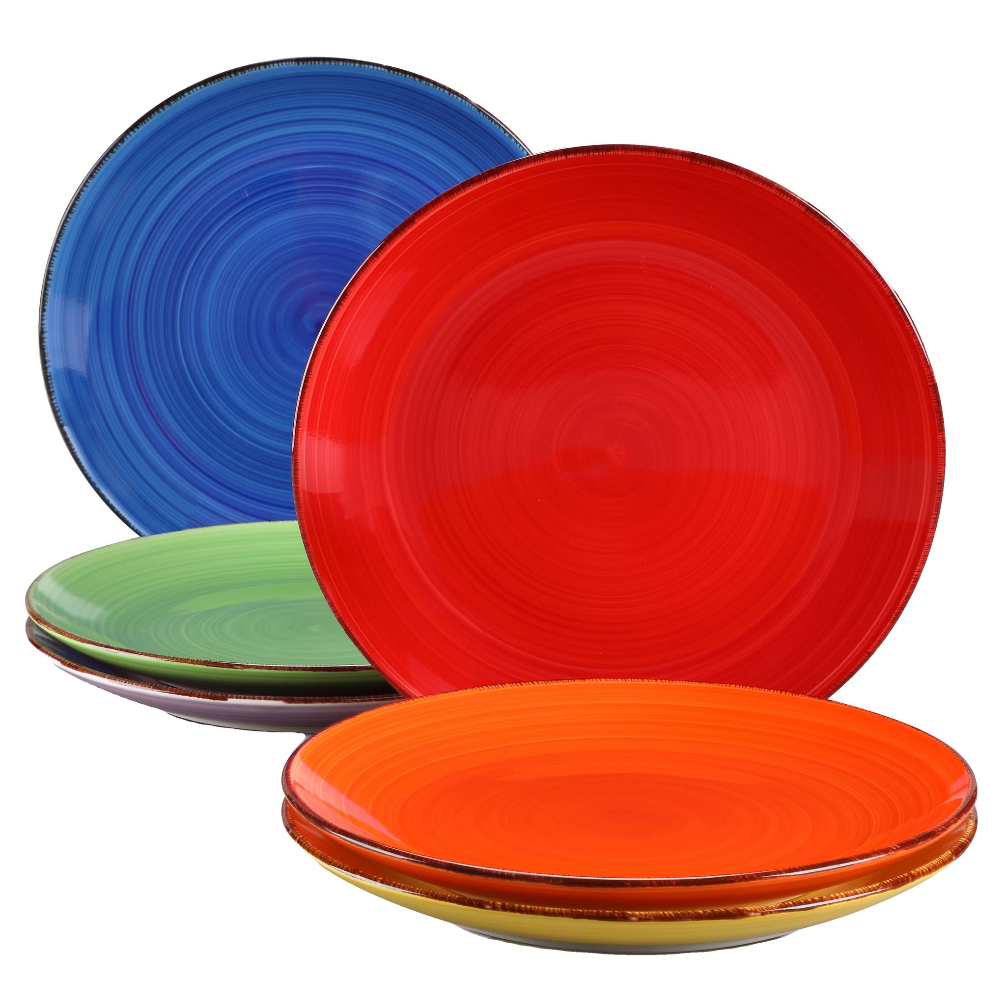 Set Handbemalter, Rustikal Anmutender Speiseteller