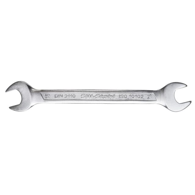 SW-Stahl 00137L Doppelgabelschlüssel SW 22 und 24 mm I Gabelschlüssel I Maulschlüssel offen I Doppelmaulschlüssel 22x24 mm I Schraubenschlüssel