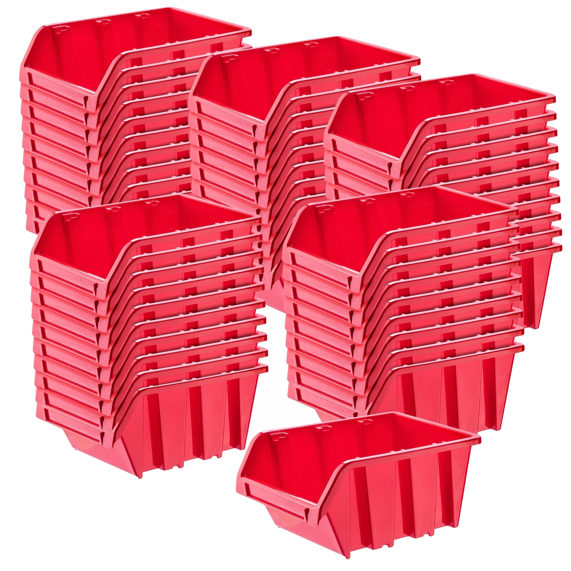 Aufbewahrungsbox, Strapazierfähiger Kunststoff, Modulares Design, Rot