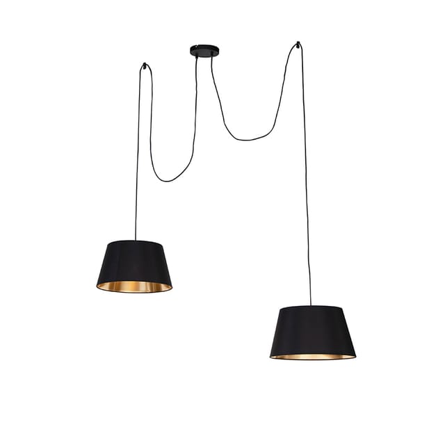 Moderne Hängelampe Schwarz 2-Lichter - Lofty