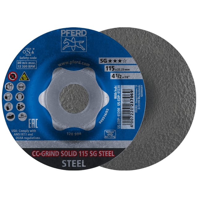 Schleifscheibe CC-Grind Solid sg steel 115mm Pferd