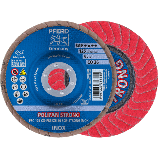 Fächerschleifscheibe CO36FREEZE sgp strong 125mm K36 Pferd