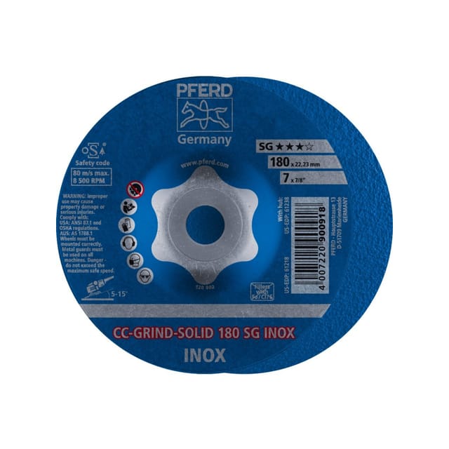 Schleifscheibe CC-Grind Solid inox 180mm Pferd