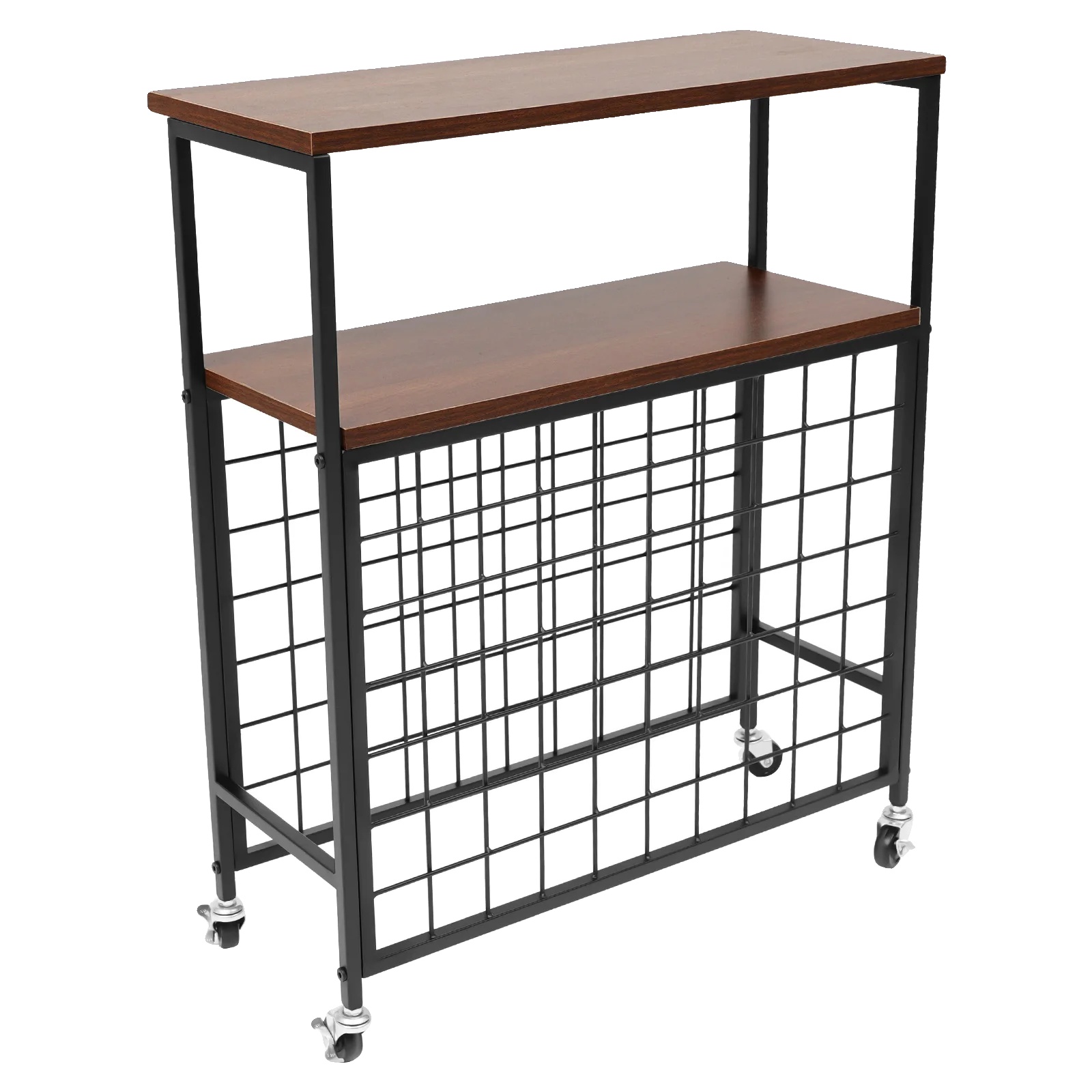 Servierwagen Fürs Wohnzimmer, 4 Räder, Robuste Holz- Und Metallkonstruktion, Weiss