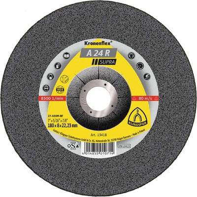 Klingspor - 13418 Schruppscheibe a 24 r Supra D180xS8mm gekröpft Stahl Bohrung 22,