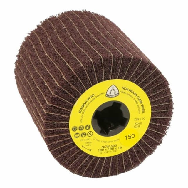 Schleifmoprad mit Vlies NCW600 K80 100x100x19mm Klingspor