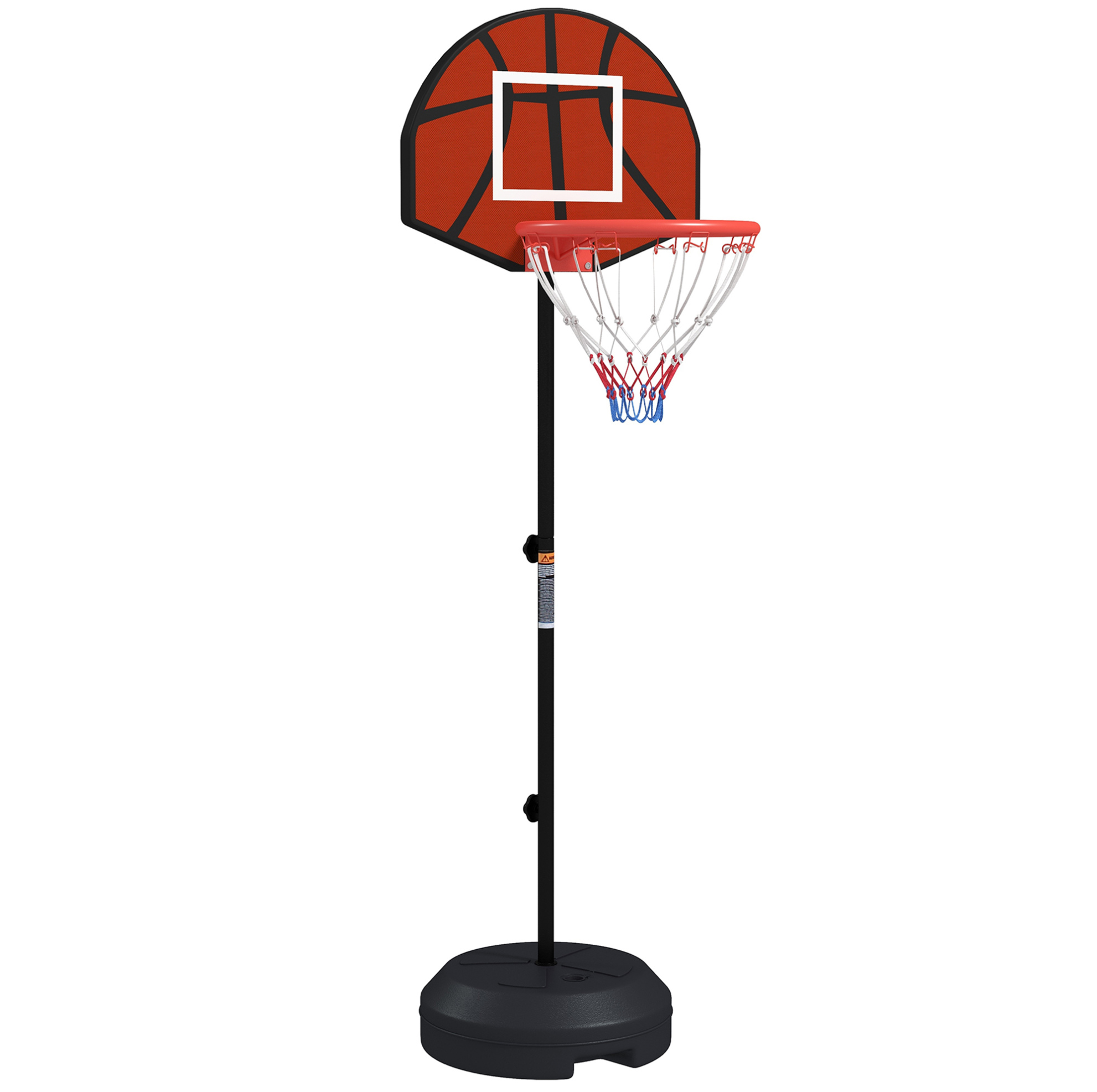 Verstellbarer Basketballkorb Mit Ständer 129-179 Cm Und Magnettafel Für Drinnen Und Draußen