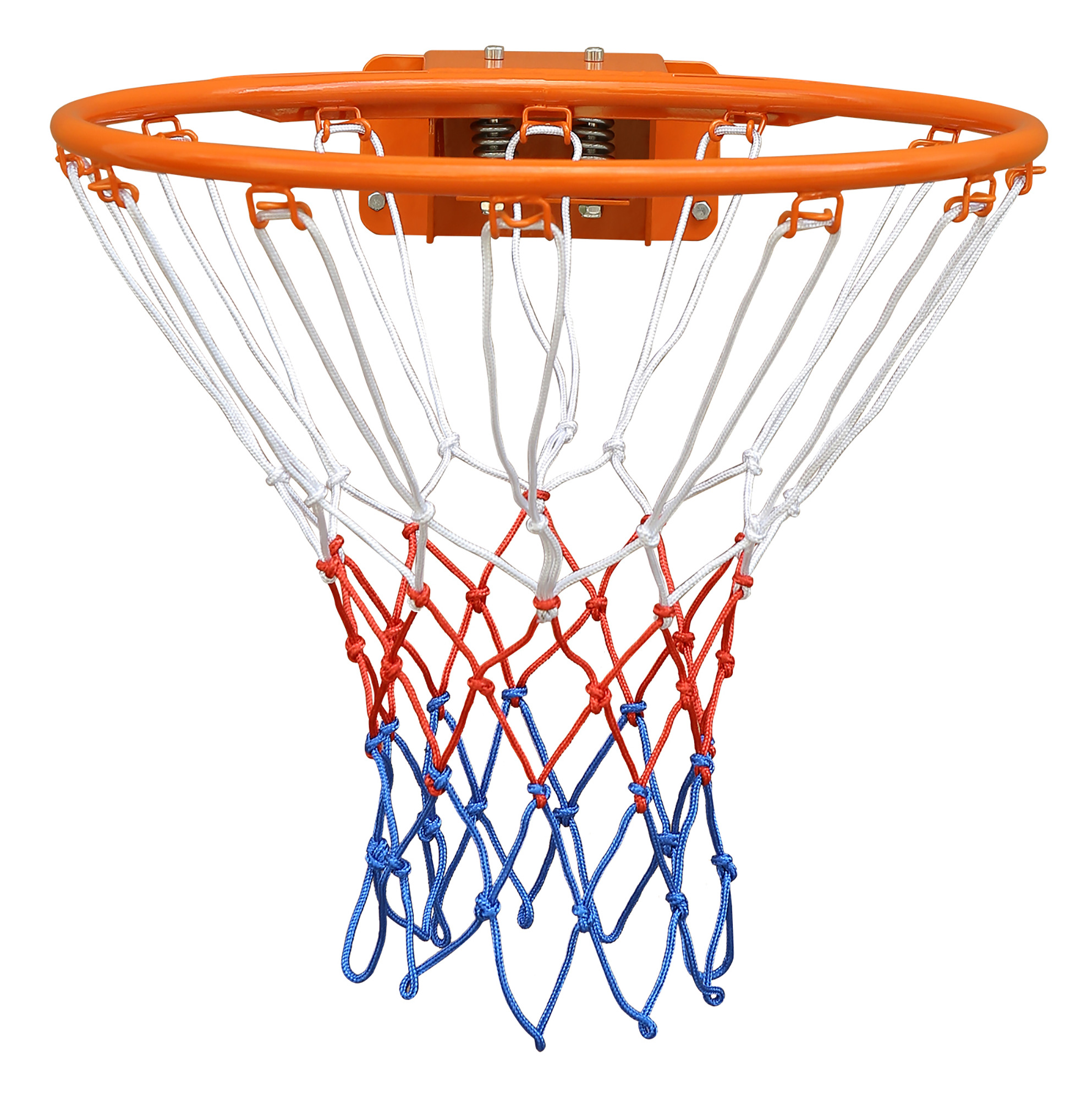 Wand-basketballkorb 45 Cm Mit Doppelfeder, Orangefarbener Metallring Mit Netz