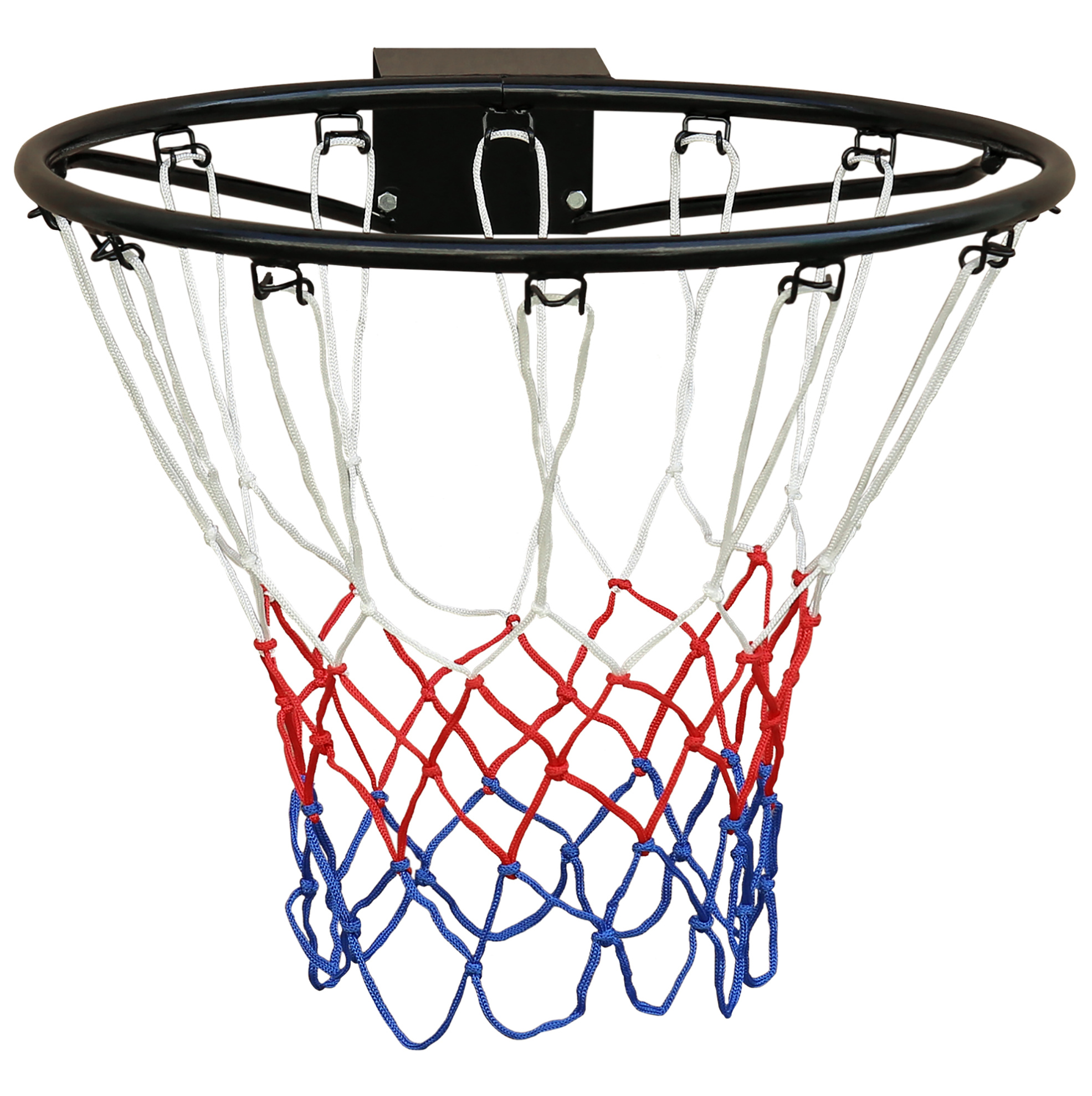 Wand-basketballkorb 45 Cm, Schwarz, Aus Eisen Und Nylon Mit Netz