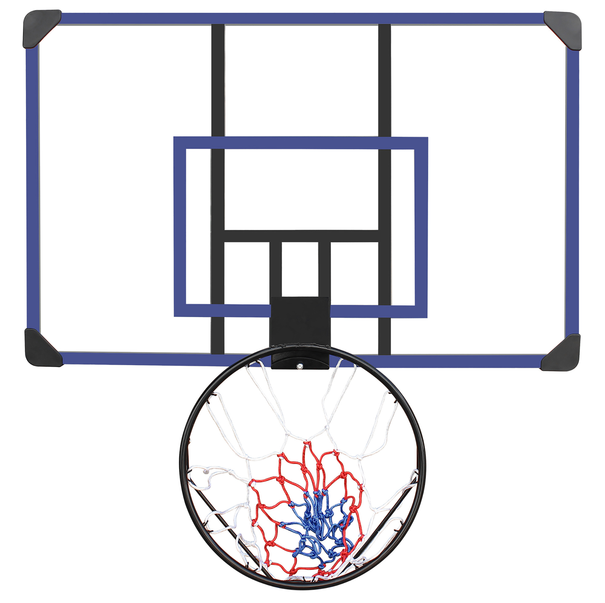 Wand-basketballkorb Mit Brett Und Ring 112 X 72 Cm, Für Drinnen Und Draußen