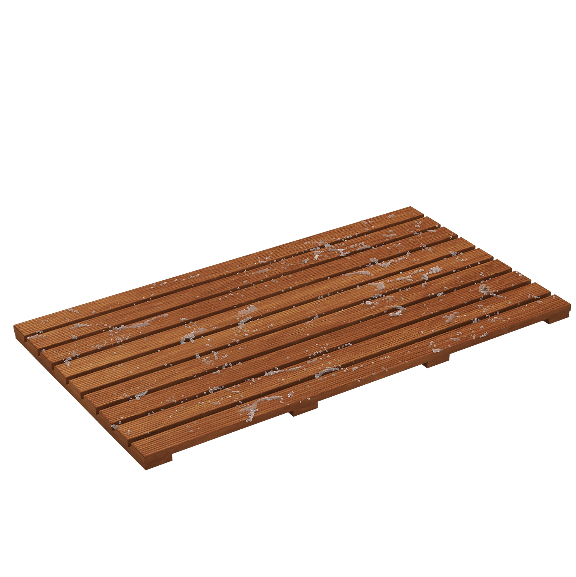 Teakholz Duschmatte Badematte Mit Rutschfesten Gummifüßen 80 X 48 Cm