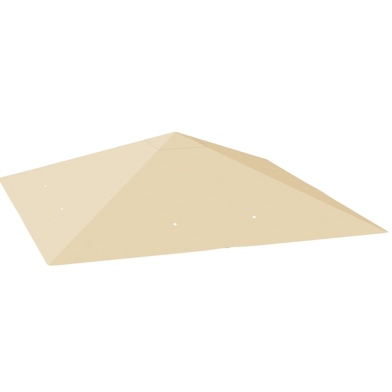 Ersatzdach Für 3 X 3 M Pavillon, Beige, Oxford-gewebe 370 G/m²