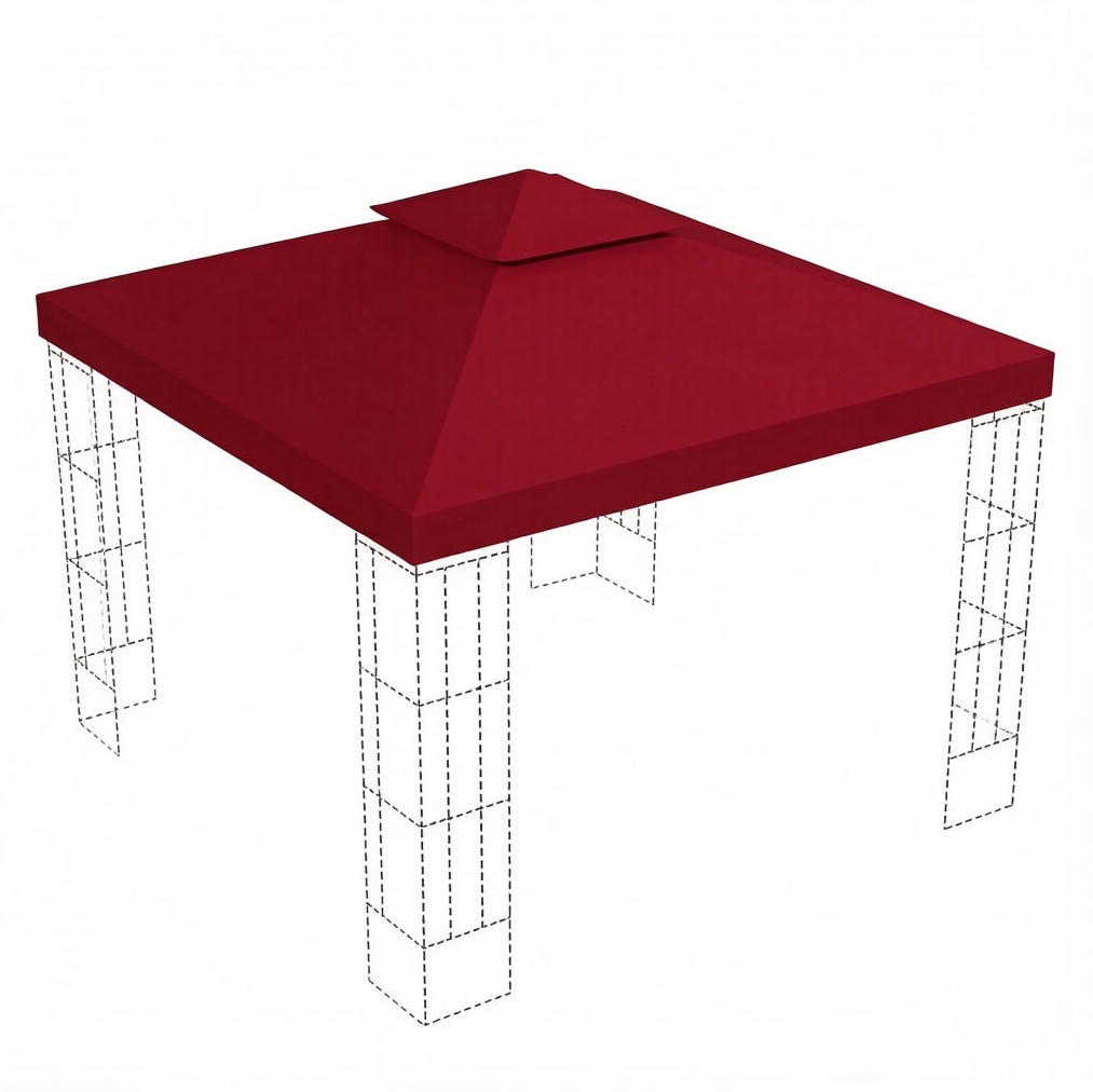 Ersatz-dachbespannung Für 3 X 3 M Pavillon, Rot, Polyester