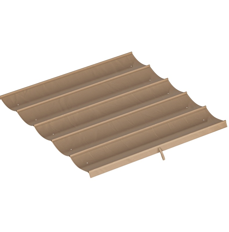 Ersatzdach Für Pergola 250 X 255 Cm Aus Braunem Polyester