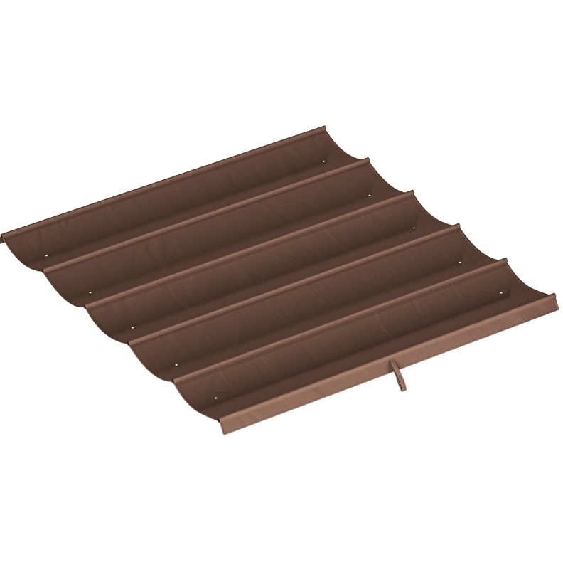 Ersatzdach Für Pergola 3 X 3 M Aus Braunem Polyester Mit Ablauföffnungen