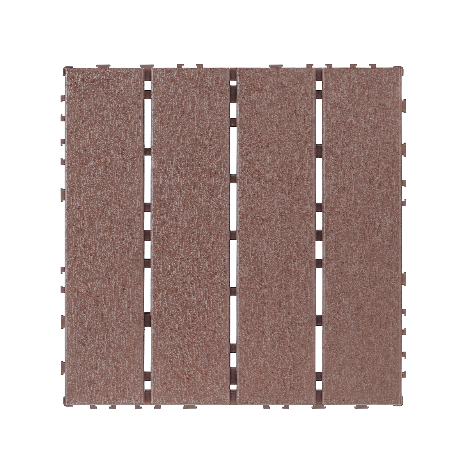 Steckfliesen Für Den Außenbereich Aus Polypropylen, 44 Stück, 30,5 X 30,5 Cm, Braun