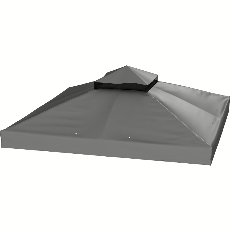 Ersatzdach Für Pavillon 3 X 3 M Aus Polyester, Dunkelgrau