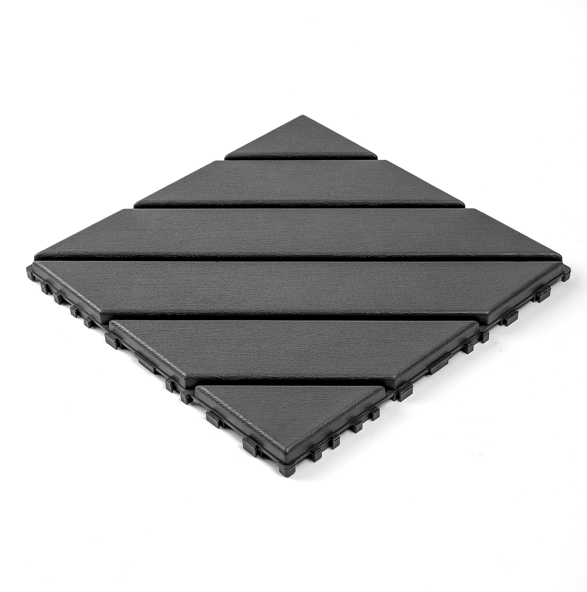 Klick-terrassenfliesen Aus Kunststoff, 44 Stück, 30,5 X 30,5 Cm, Dunkelgrau