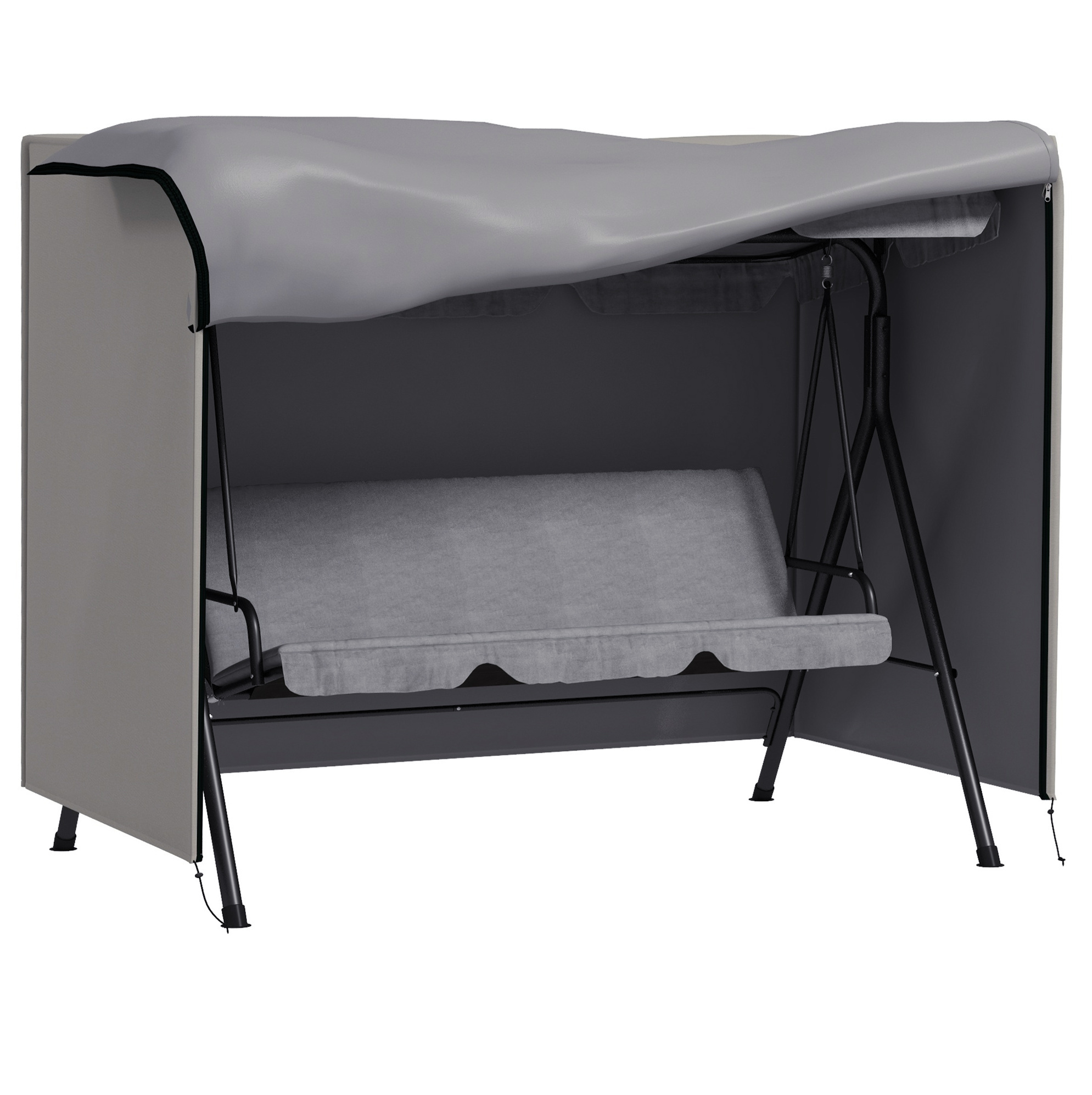 Grau Garten-schaukelabdeckung 205 X 124 X 164 Cm