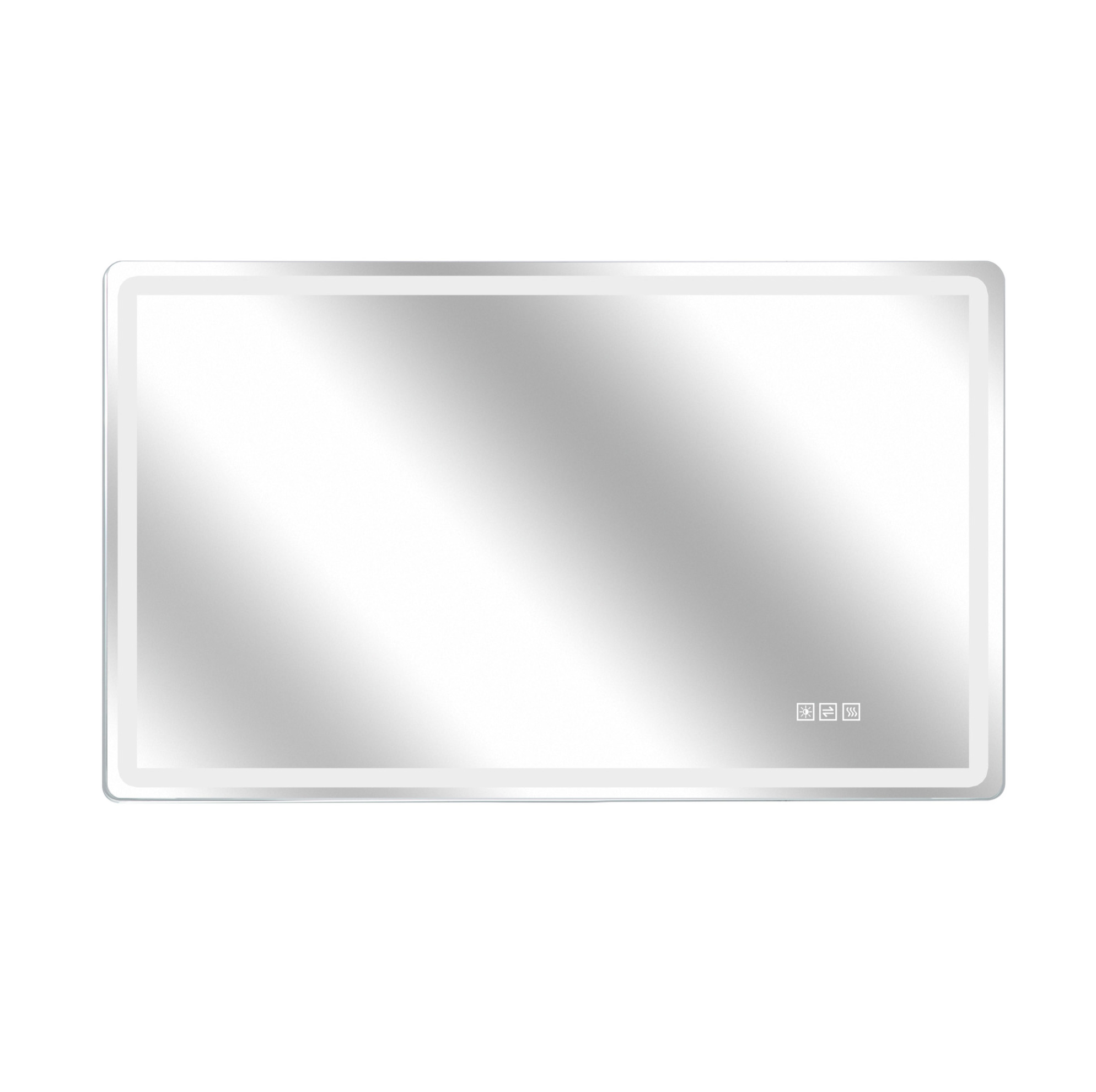 Led-badspiegel Ohne Rahmen 60x120 Cm Mit Anti-beschlag, 3 Lichtfarben, Dimmbar