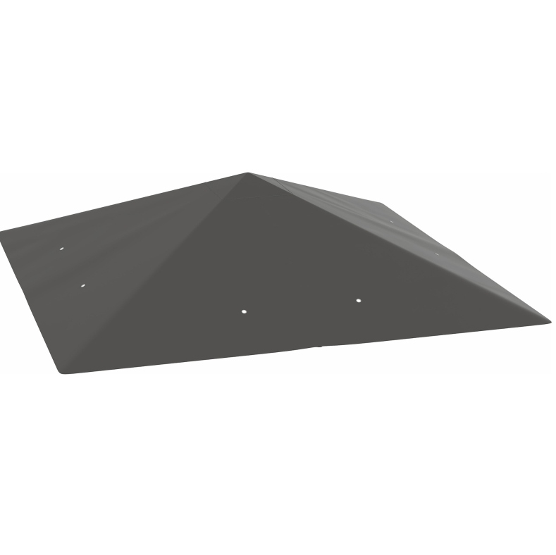 Ersatzdach Für Pavillon 3 X 3 M Aus Oxford-gewebe 370 G/m², Grau