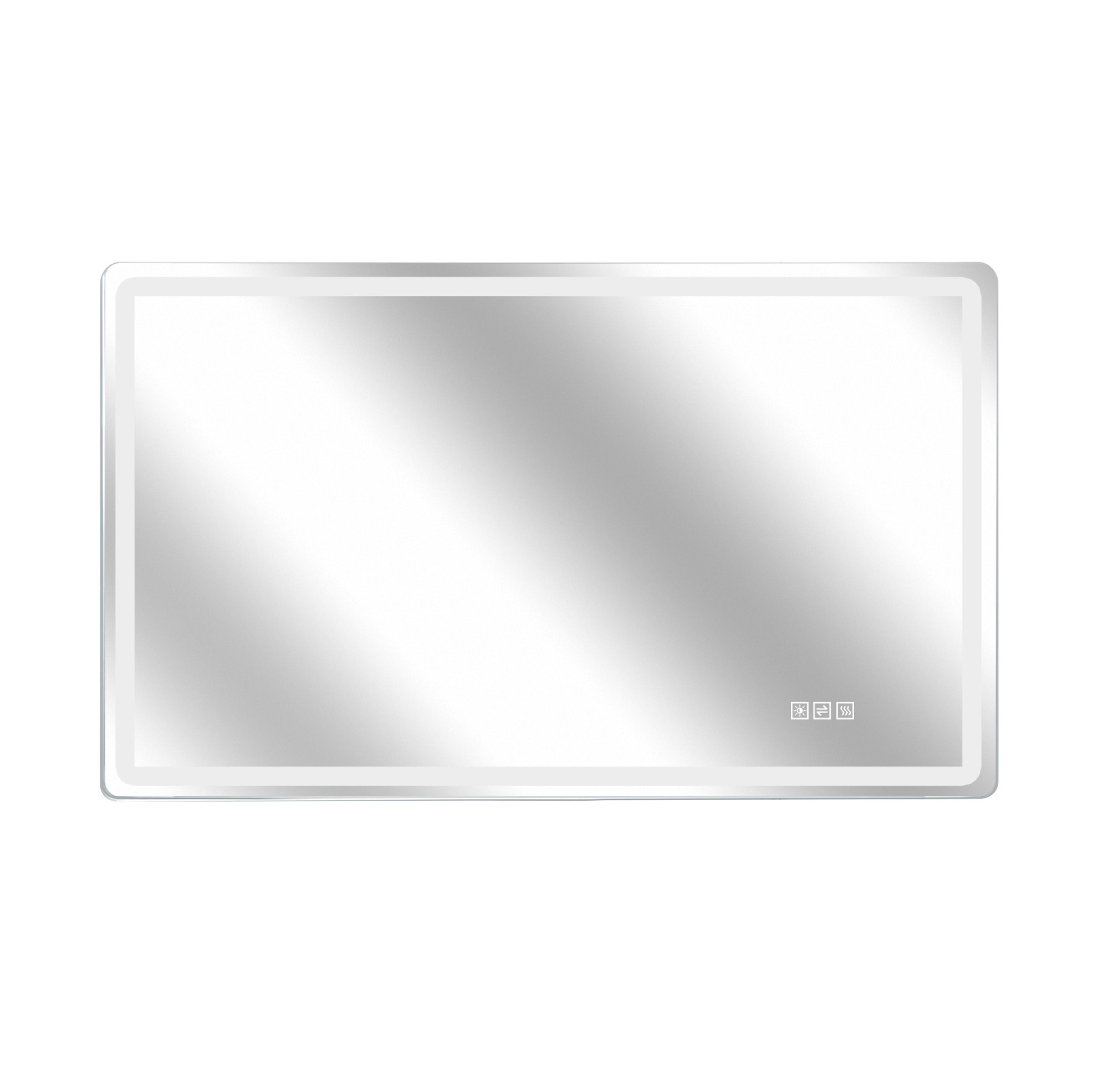 Led-badezimmerspiegel Rahmenlos 60x100 Cm, Beschlagfrei, 3 Lichtfarben, Modenuit
