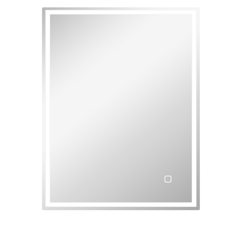 Led-badezimmerspiegel 90x70 Cm Mit Antibeschlag Und Speicherfunktion, Silber