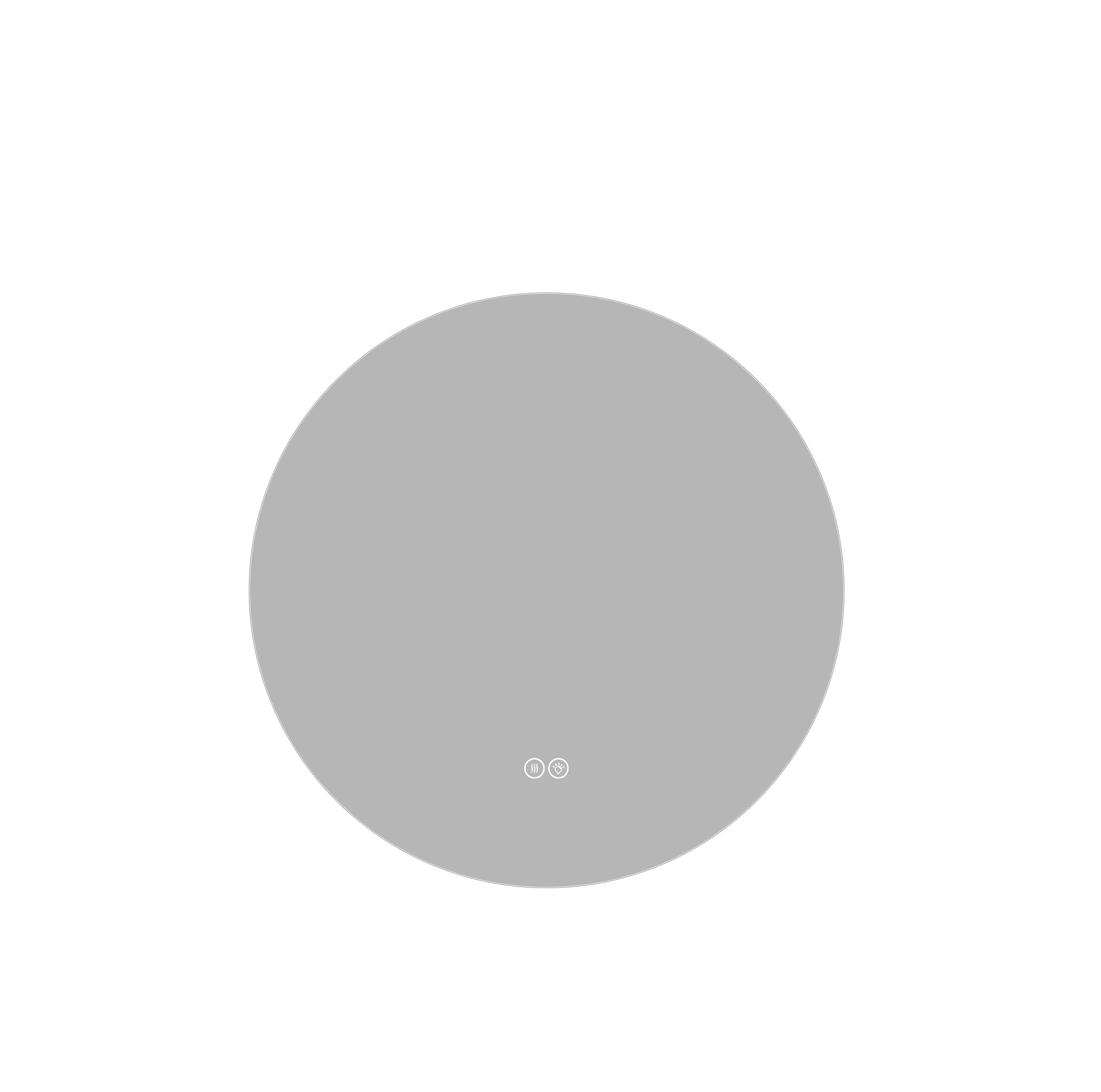 Runder Led-badezimmerspiegel 80 Cm Mit Antibeschlag, 3 Farben, Dimmer, Speicher