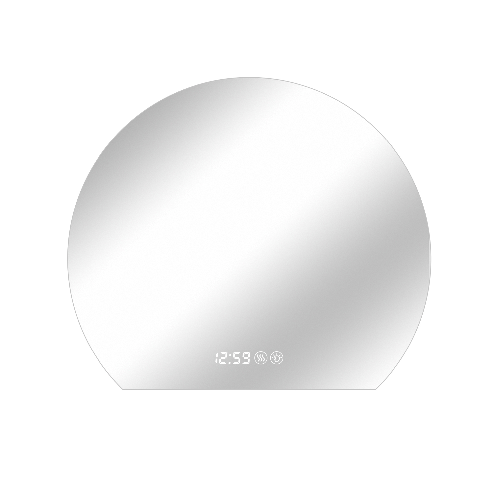 Runder Led-badezimmerspiegel 80 Cm Mit Anti-beschlag, Dimmer Und 3 Lichtfarben Modenuit