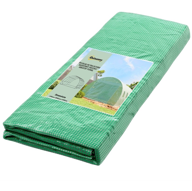 Ersatzfolie Für Gewächshaus Aus Grünem Polyethylen 400 X 300 X 200 Cm Modenuit