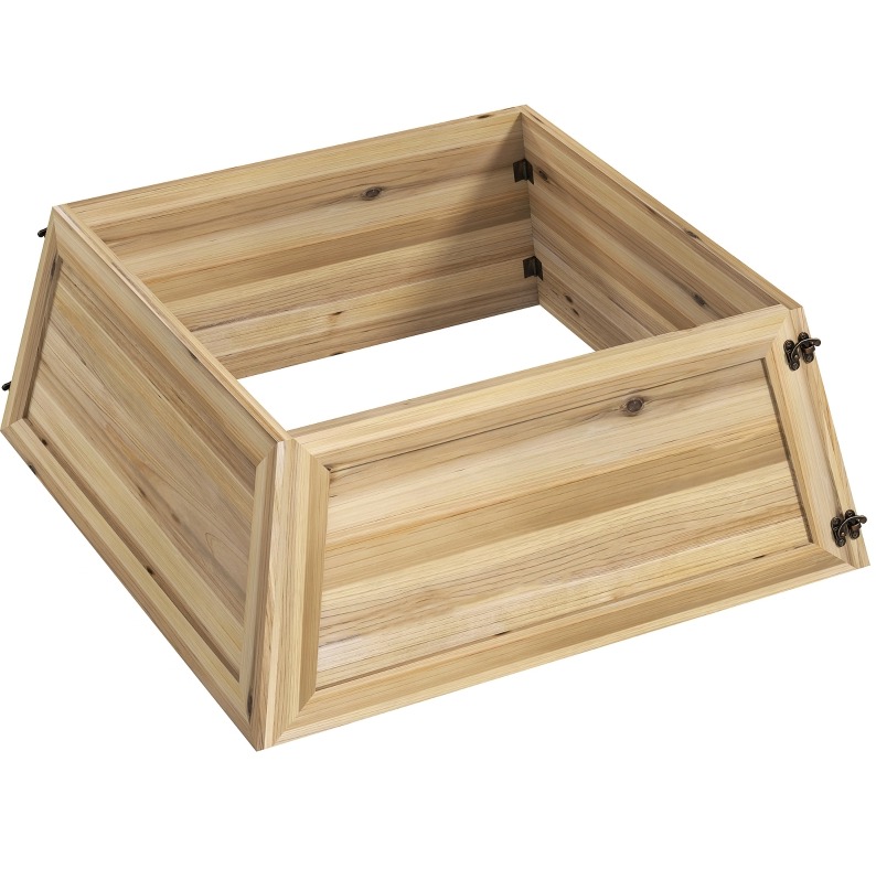 Weihnachtsbaumrock Aus Naturholz 65 X 65 X 27 Cm Modenuit
