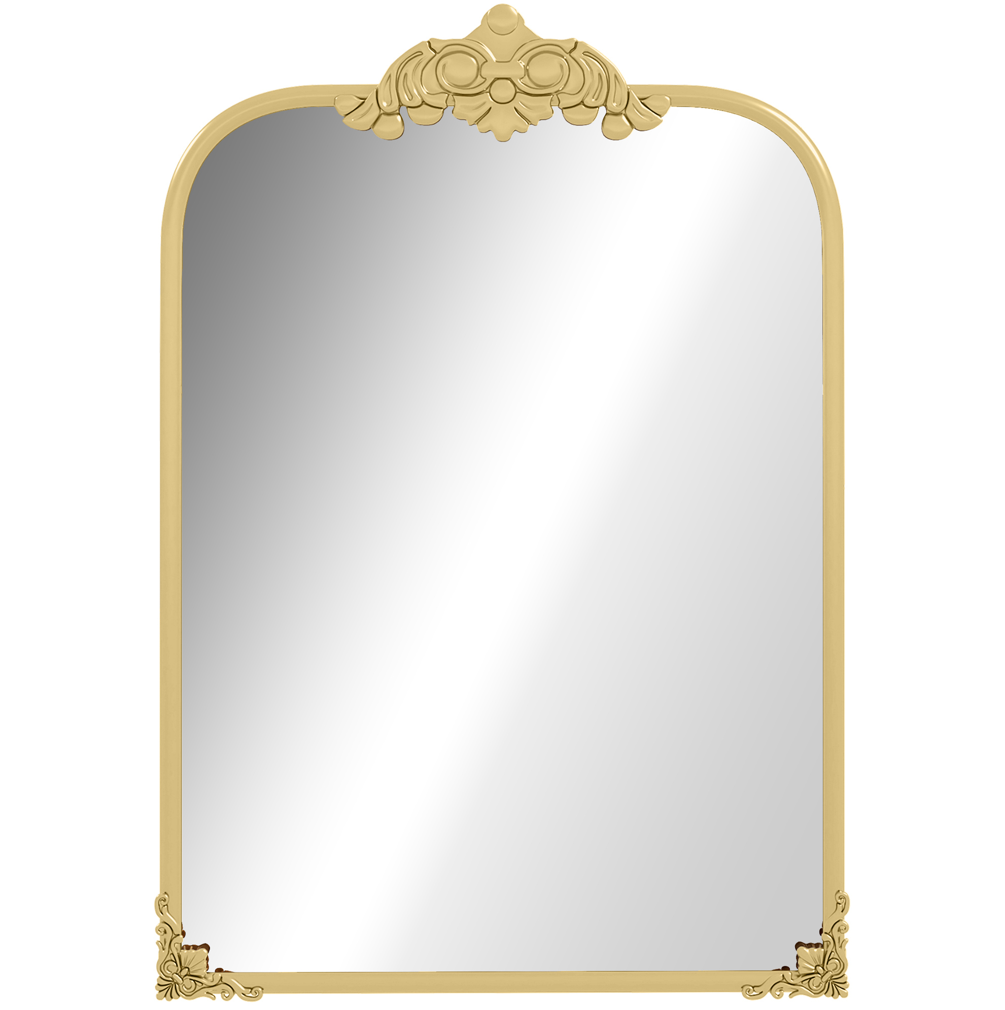 Barocker Wandspiegel 60 X 87 Cm Mit Goldfarbenem Metallrahmen