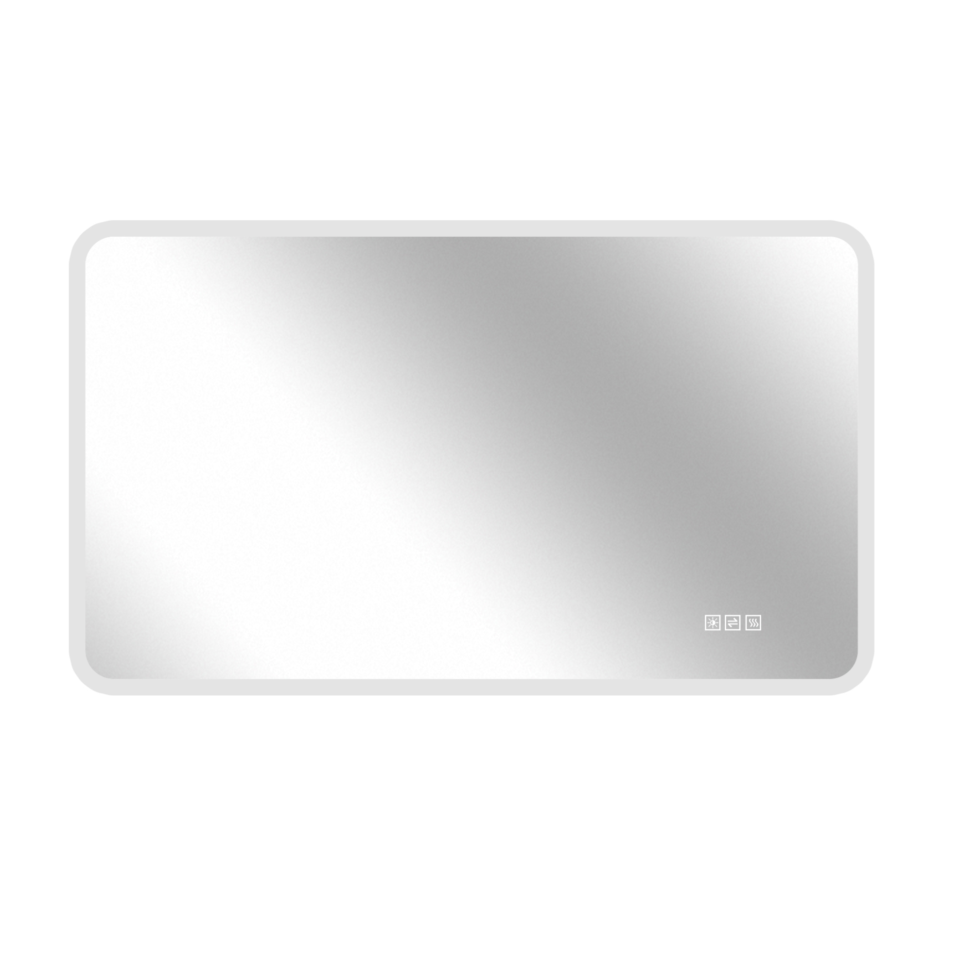 Led-badezimmerspiegel 60x120 Cm Mit Satiniertem Rand, Beschlagfrei, 3 Lichtfarben