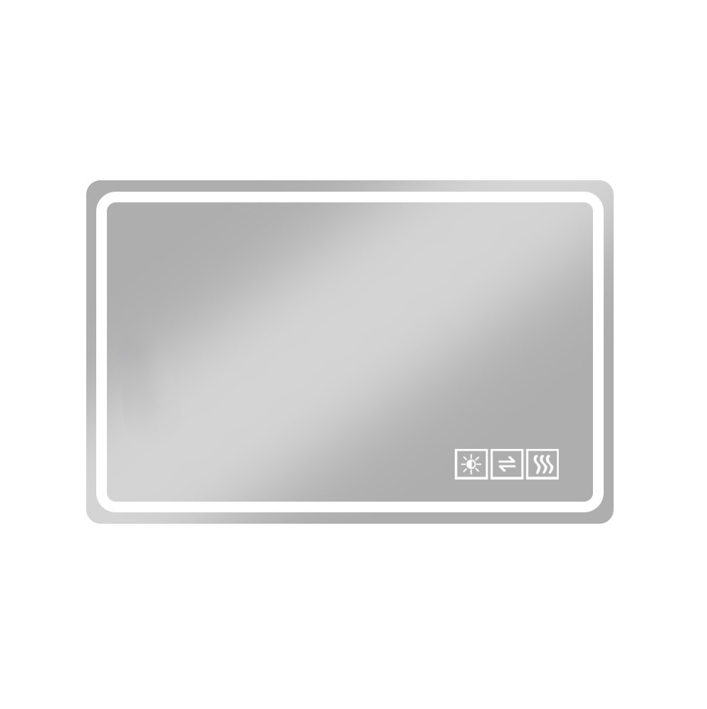 Led-badezimmerspiegel Ohne Rahmen 60x100 Cm Mit Antibeschlag, Dimmer Und 3 Lichtfarben