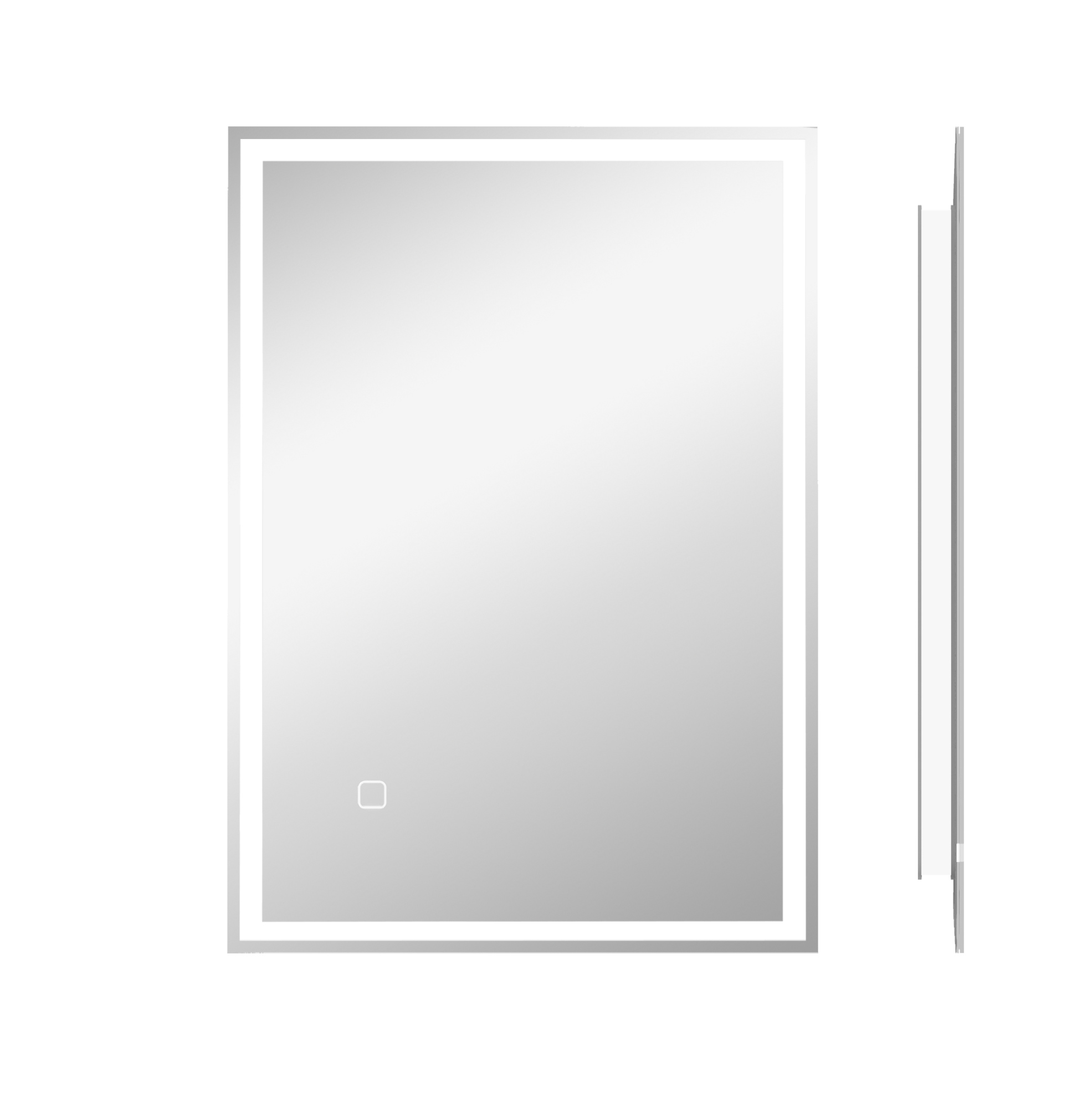 Led-badezimmerspiegel Mit Touch-schalter, Weiß, 70 X 50 X 4 Cm