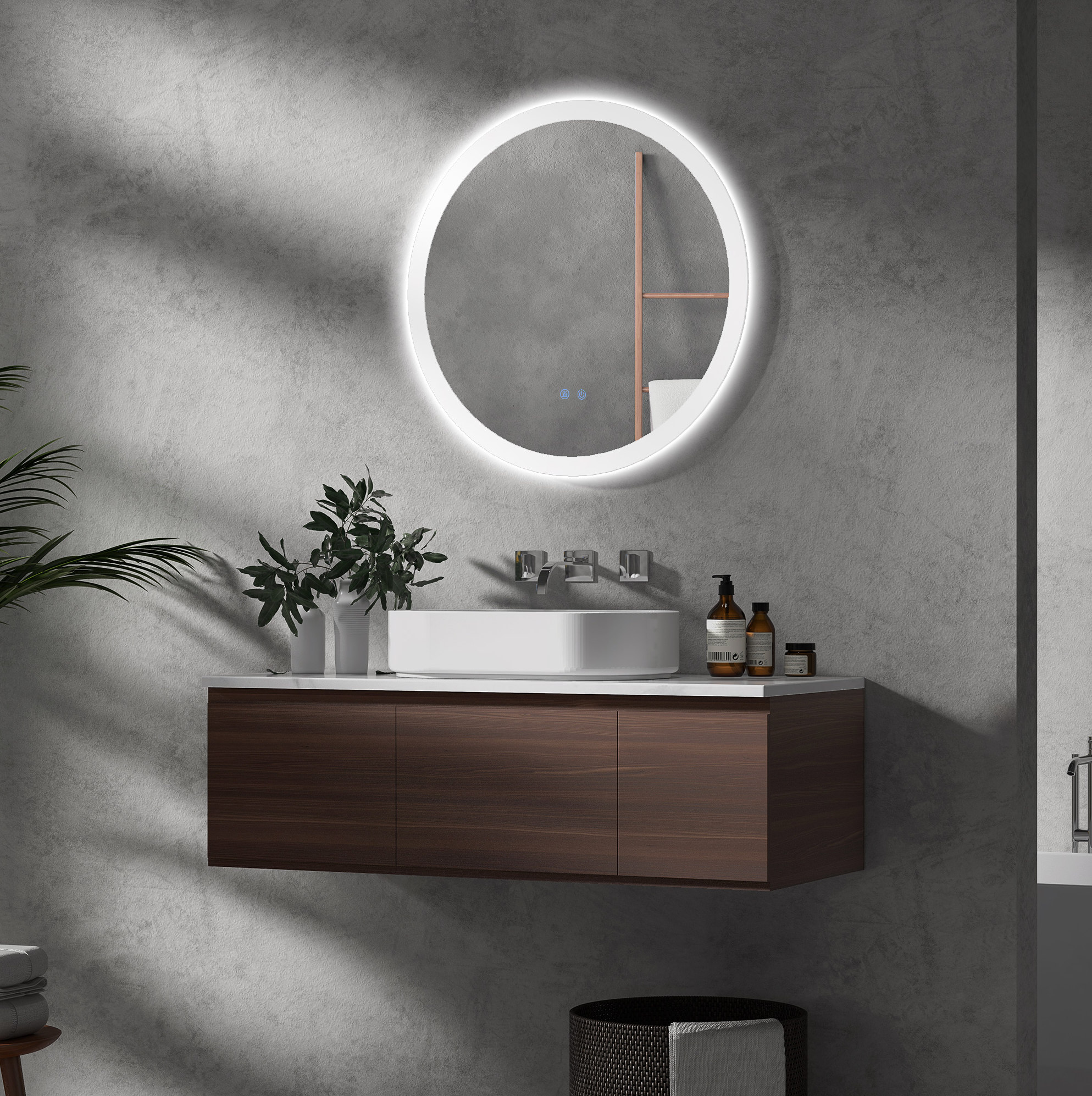 Runder Led-badspiegel Ø70 Cm Modenuit