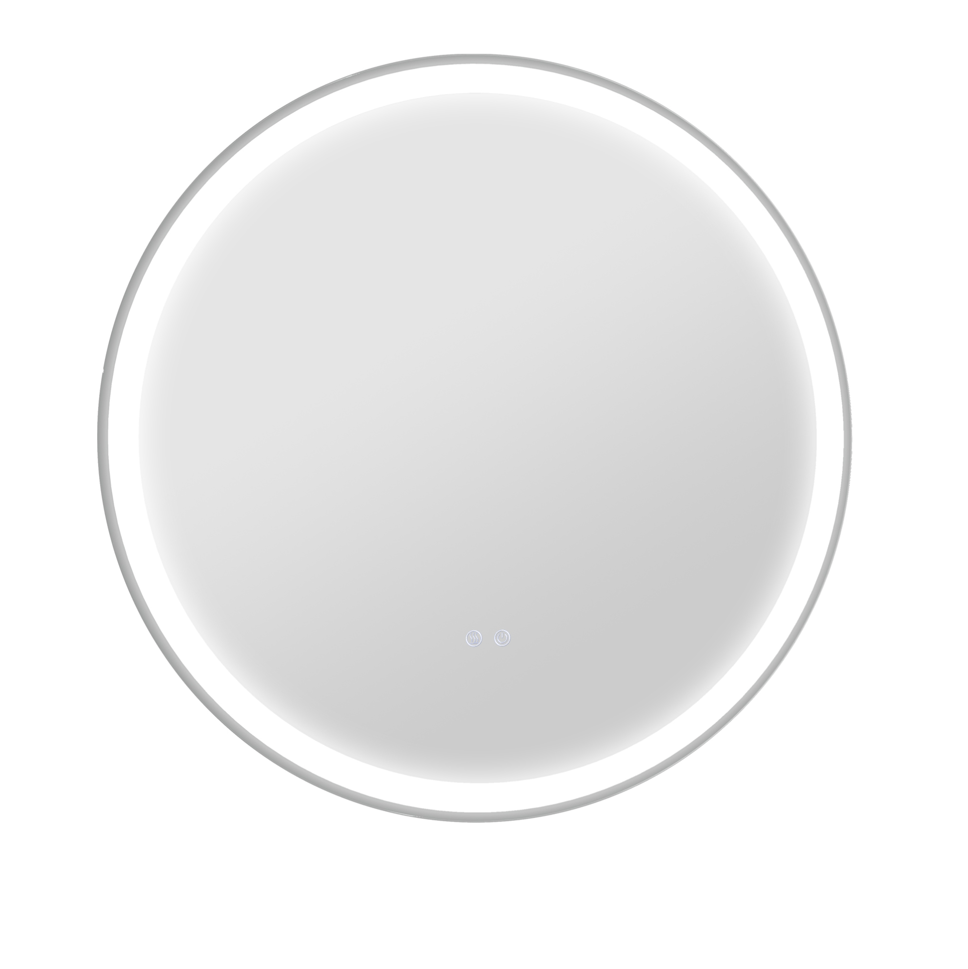 Runder Led-badezimmerspiegel Ø 60 Cm Mit Touch, Memory Und Antibeschlag, Aluminiumrahmen