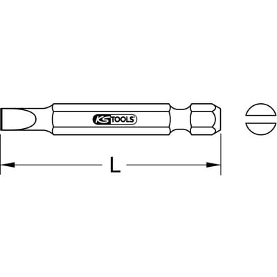 1/4' Bit Schlitz, 50mm, 12mm, 5er Pack