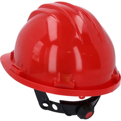 Arbeits-Schutzhelm, abnehmbares Kopfband, rot