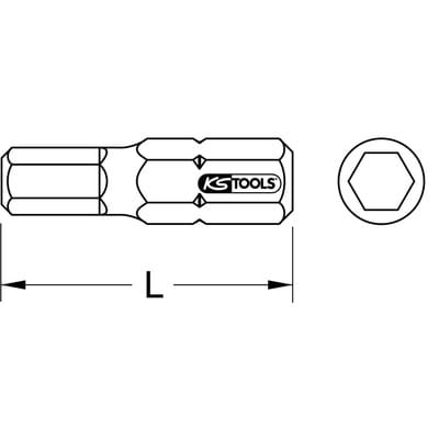 1/4' Bit Innensechskant, 25mm, 7/32', 5er Pack