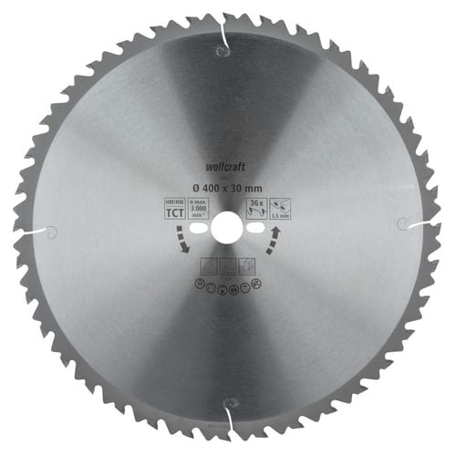 Wolfcraft - Kreissägeblatt Serie grün ø 400 mm Bohrung ø 30 mm Sägeblätter & Sägehilfen