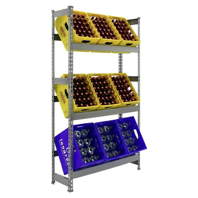 Metallregale Flaschenregal KIT SIMONBOTTLE 3-1800x1000x300 GRAU
