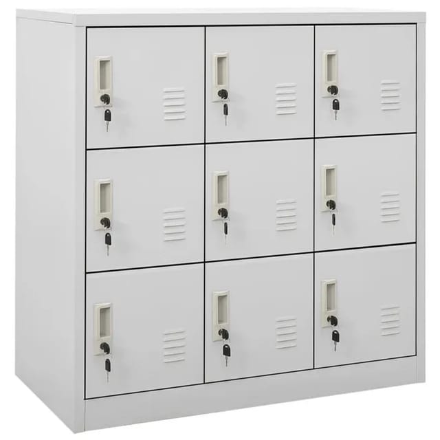 Vidaxl - Schließfachschrank Hellgrau 90x45x92,5 cm Stahl