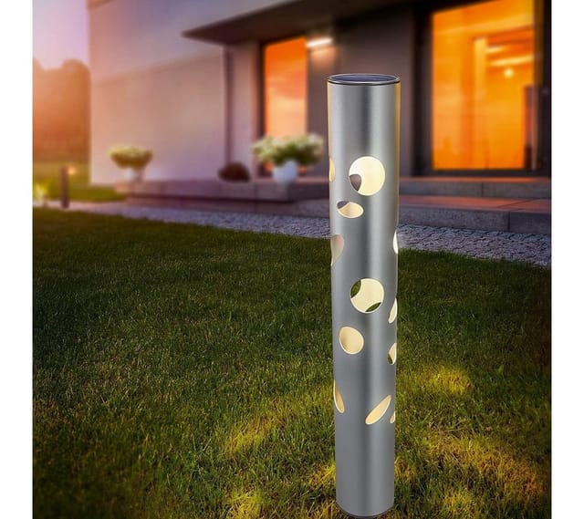 Dekorative led Solarleuchte FantasyLight aus Aluminium - Lichtfarbe warmweiß 3500K und kaltweiß 6500K umschaltbar - Abmessungen: 70 x 690 mm