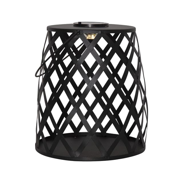 Star Trading - Star LED-Solar-Laterne 'Calabria', Metall, ca.26x28 cm, Schwarz