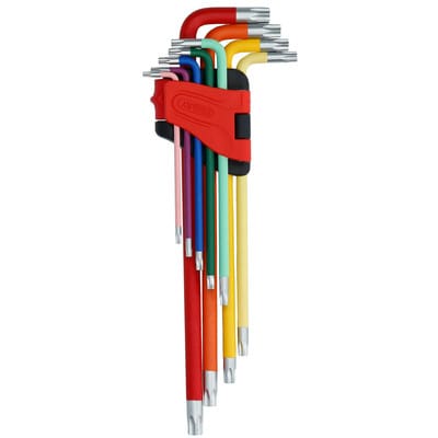 KS-Tools 151.4760 Torx-Winkelstiftschlüssel-Satz, extra lang, 9-tlg.