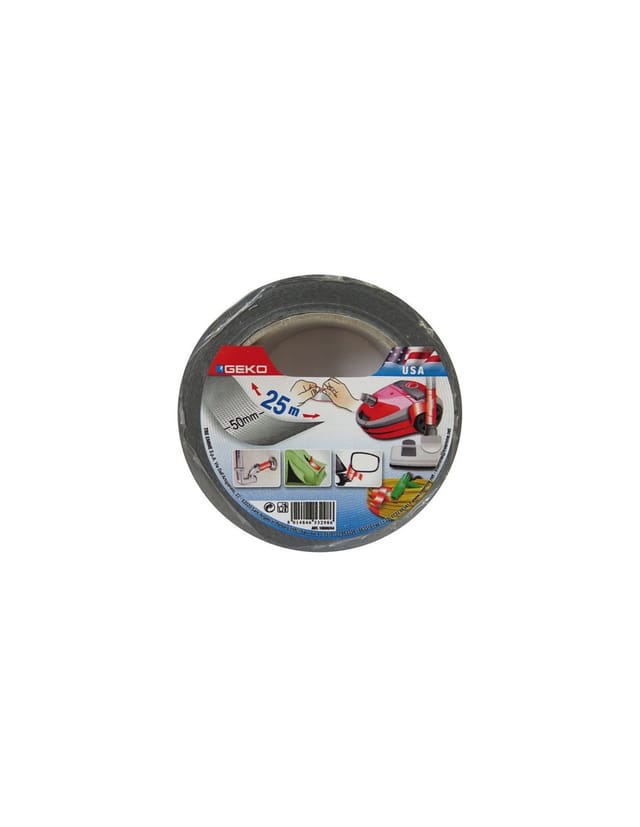 Geko 8014846532986 Graues Gewebeklebeband 50 mm x 25 m