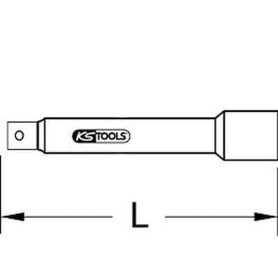 Ks Tools 1/4 Verlängerung mit Schutzisolierung, 75 mm