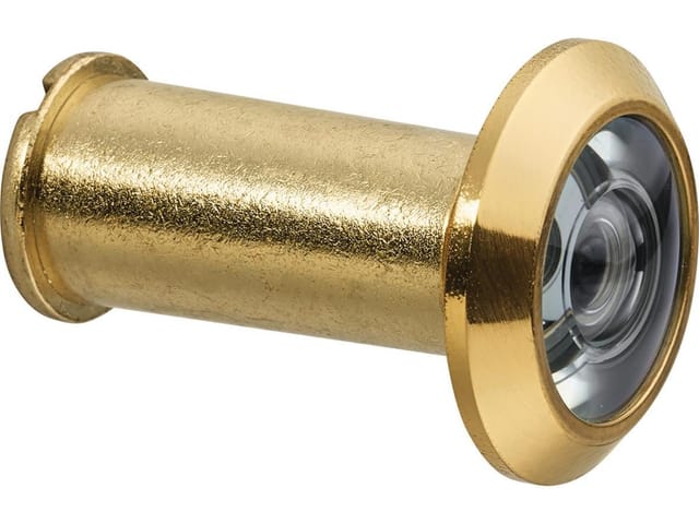 ABUS 2203 G CL Türspion-Set Gold inkl. Sichtschutzblech und drei Verlängerungsstücken