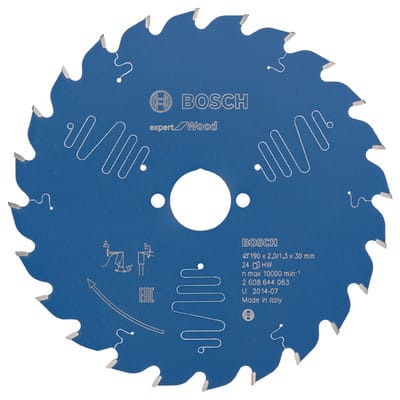 Kreissägeblatt Expert for Wood, 190 x 30 x 2,0 mm, 24 - Bosch